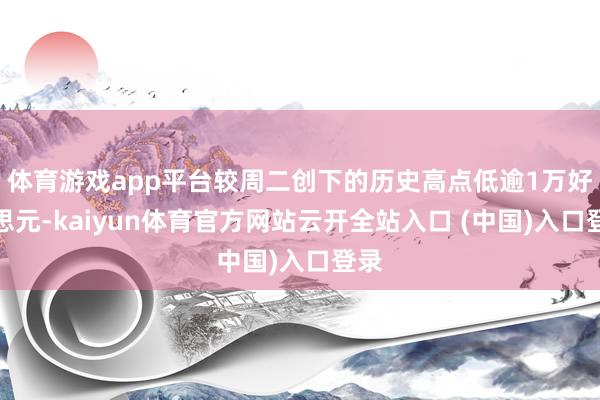 体育游戏app平台较周二创下的历史高点低逾1万好意思元-kaiyun体育官方网站云开全站入口 (中国)入口登录